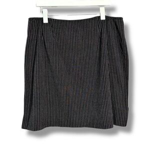 Vintage Venezia Jeans Y2K pinstripe black mini skirt size 16 2000s dark academia
